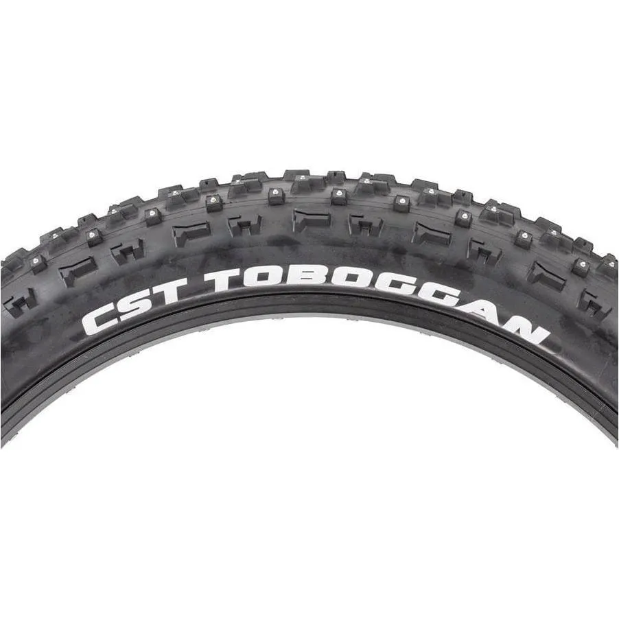 Toboggan Tire - 26 x 4 Clincher Wire Black Studded