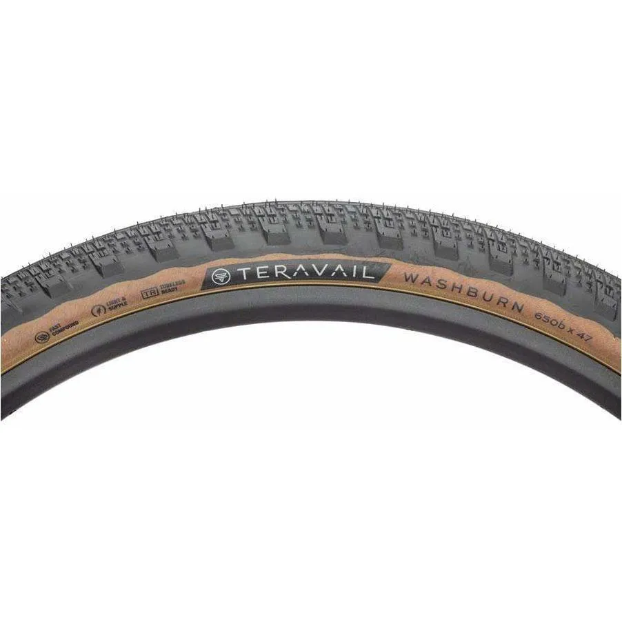Washburn Tire - 650b x 47 Tubeless Folding Tan Light and Supple