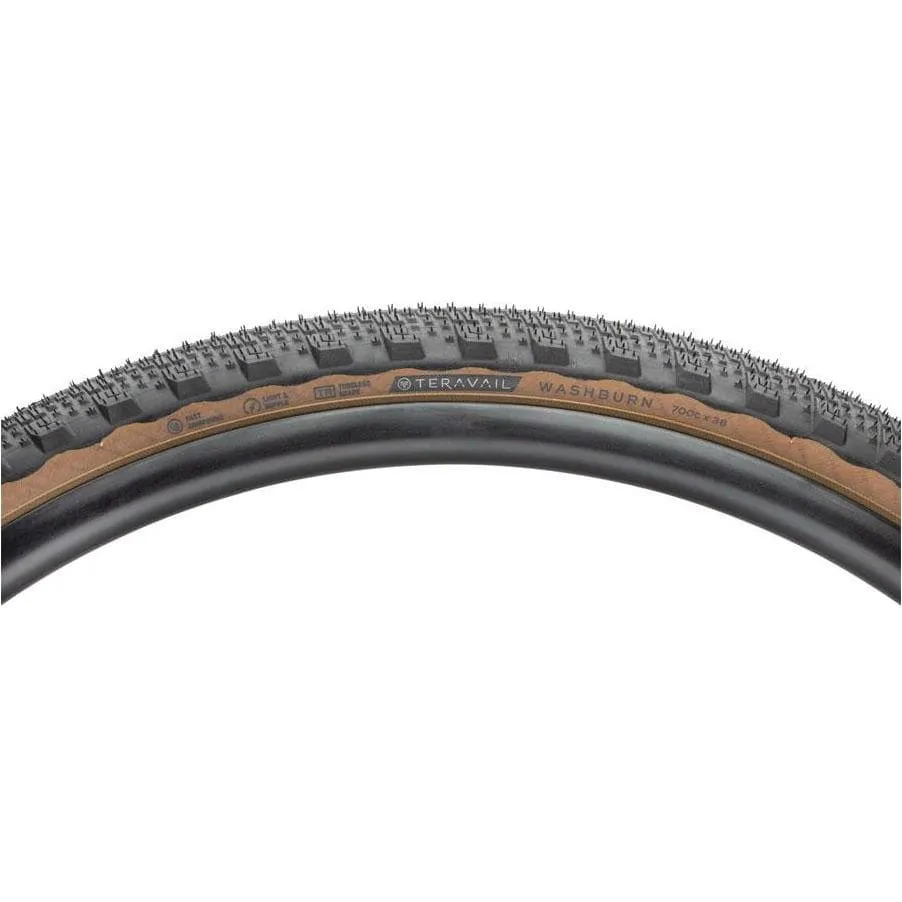 Washburn Tire - 700 x 38 Tubeless Folding Tan Light and Supple