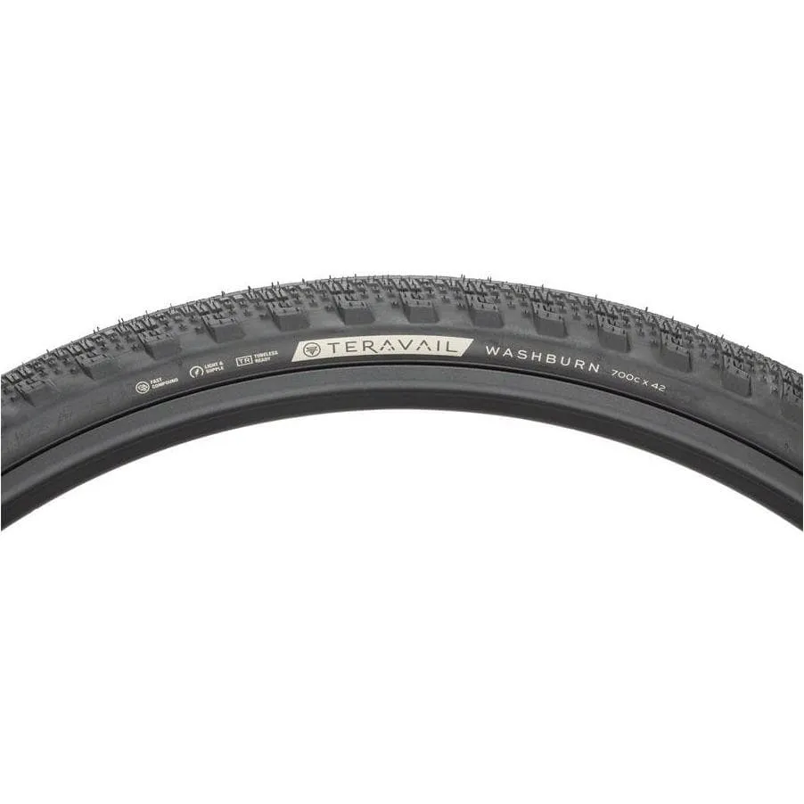 Washburn Tire - 700 x 42 Tubeless Folding Black Light and Supple