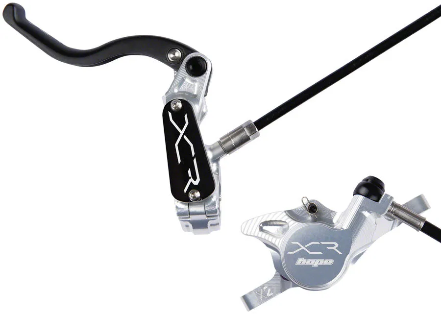 XCR Pro X2 Disc Brake and Lever Set - Front Hydraulic Post Mount Silver